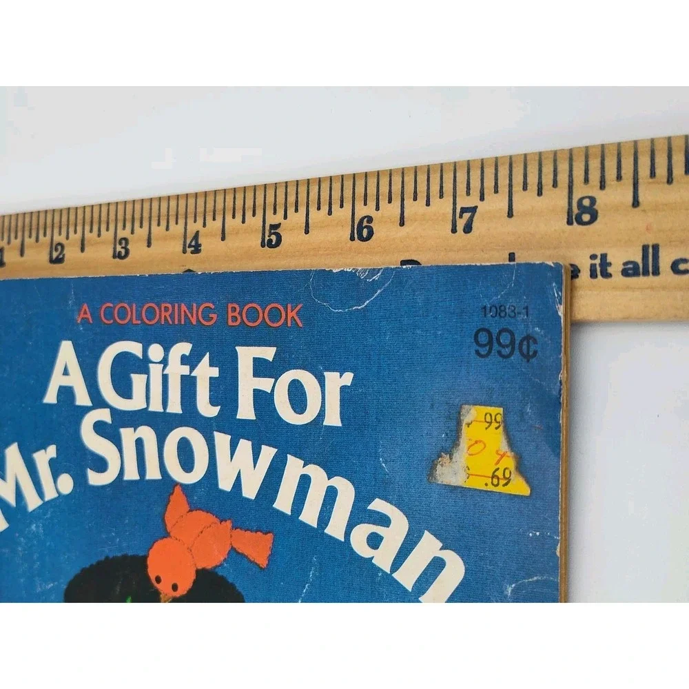 MR. SNOWMAN VTG Coloring Book Christmas 1982‎ Whitman collectible SEE